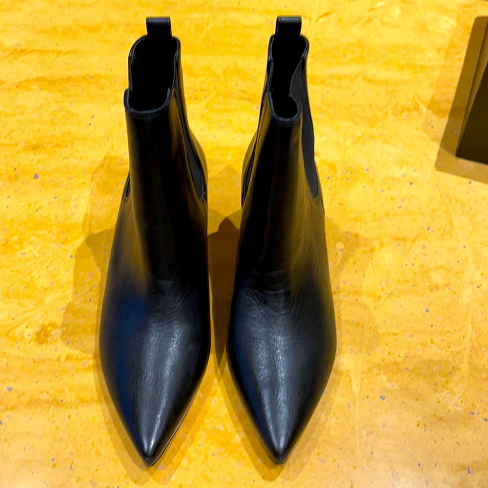 Schutz size 6.5 Black ankle boots. New in box.